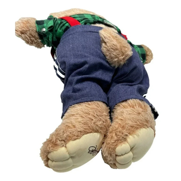 Furskins Bear Teddy Xavier  Roberts1984 Shirt Red Suspenders VIntage - Picture 14 of 16